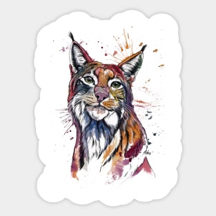 lynx watercolor Wild Sticker